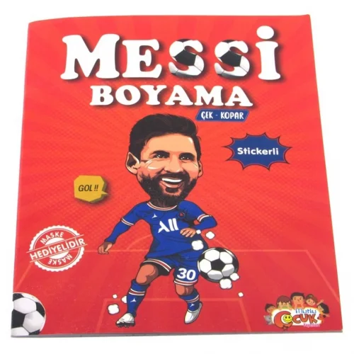 Mey İthalat® Messi Çıkartmalı Maskeli Boyama Kitabı