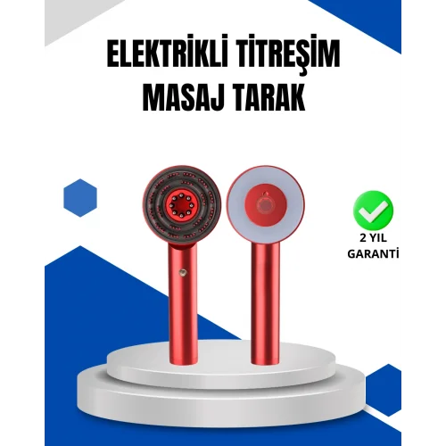 Mey İthalat® Mikro Akım Teknolojili Elektrikli Saç Masaj Fırçası Yağ Uygulamalı