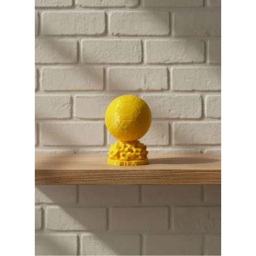 Mey İthalat® Mini FIFA Futbol Topu Biblo Sarı Renk 10cm Spor Temalı Dekor