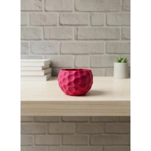 Mey İthalat® Mini Mor Dekoratif Saksı 5 cm Modern Masaüstü Bitki Saksısı