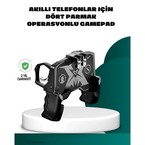 Mey İthalat® Mobil FPS Oyunlar İçin Dört Parmak Uyumlu Gamepad
