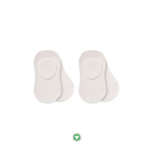 Mey İthalat®   2Li Penye Babet Silikonlu Basic Çorap 30104 Ekru Ekru