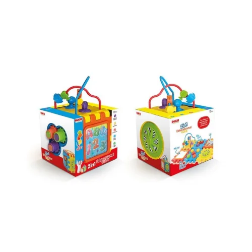 Mey İthalat® 5092 2 IN 1 EĞİTİCİ KÜP VE PUZZLE