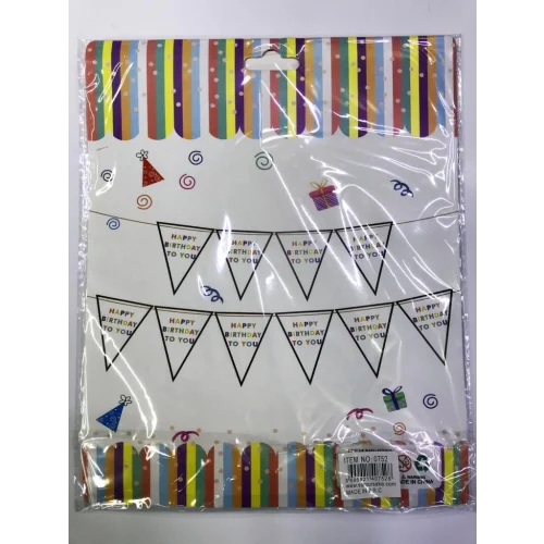 Mey İthalat® Happy Birthday To You Flama Bayrak Süs