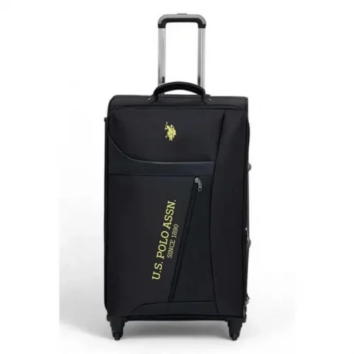 Mey İthalat®  n. Siyah Kumaş Unisex Büyük Boy Valiz