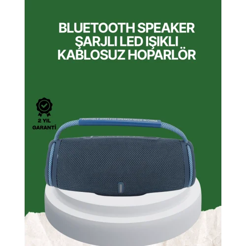 Mey İthalat® Net Stereo Ses Sunan IPX5 Su Geçirmez Bluetooth Hoparlör