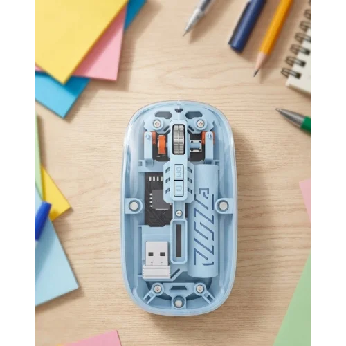 Mey İthalat® Ofis ve Günlük Kullanım İçin Mavi Bluetooth Kablosuz Mouse