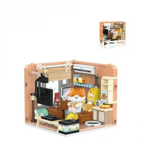 Mey İthalat® P885005 KEDİ EVİ 263 PARÇA BLOCK OYUNCAK