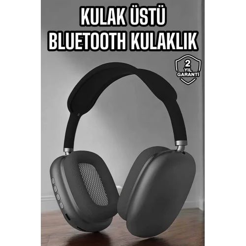 Mey İthalat® P9 Plus Hi-fi Ses Kalitesi Ayarlanabilir Mikrofonlu Bluetooth Kulaklık Siyah