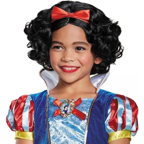 Mey İthalat® Pamuk Prenses Peruğu Kırmızı Fiyonklu