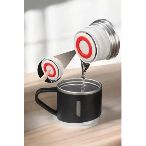 Mey İthalat® Paslanmaz Çelik 3’lü Termos Seti Vakumlu ve 8 Saat Isı Koruma