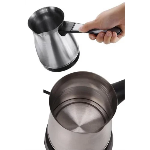 Mey İthalat® Paslanmaz Çelik Türk Kahvesi Makinesi 6 Fincan Kpasiteli Elektrikli Cezve
