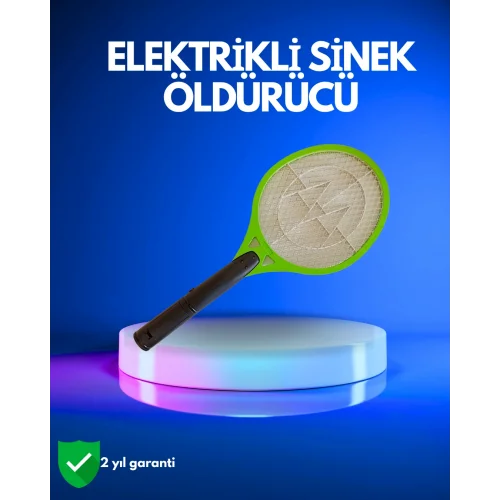 Mey İthalat® Pil ile Çalışan Elektrikli Sivrisinek Raketi | Kimyasal İçermeyen Hijyenik Çözüm