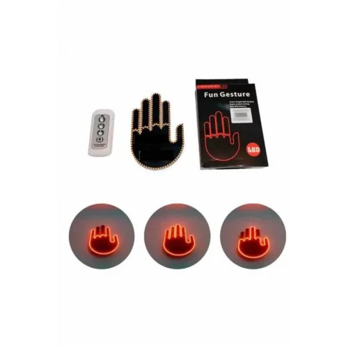 Mey İthalat® Pilli Led Işık Araç Camı İçin Uzaktan Kumandalı El Simgesi