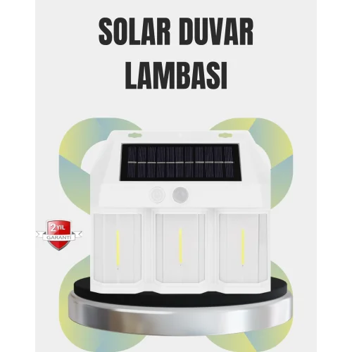 Mey İthalat® PIR Sensörlü Solar Lamba – Otomatik Şarj ve Gece Aydınlatma