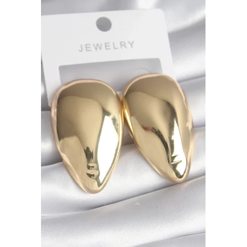 Mey İthalat® Pirinç Gold Renk Badem Model Kadın Küpe
