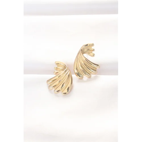 Mey İthalat® Pirinç Gold Renk Küpe