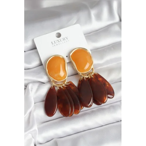 Mey İthalat® Pirinç Gold Renk Vintage Model Kadın Küpe