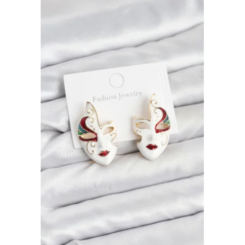 Mey İthalat® Pirinç Maske Model Kadın Küpe