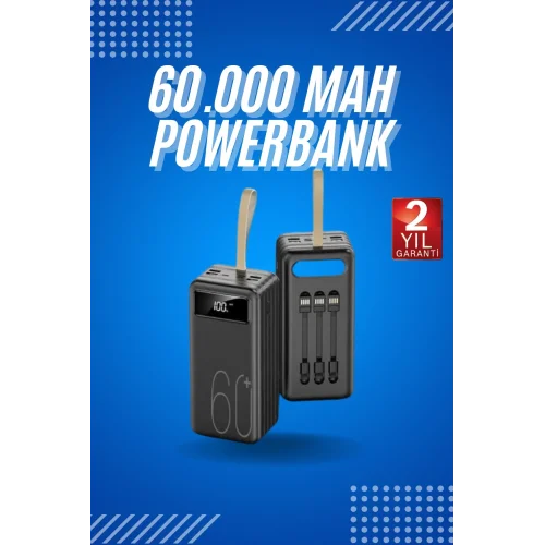 Mey İthalat® Powerbank Yüksek Kapasiteli 60.000 Mah Hızlı Şarj Şarj Özellikli Batarya
