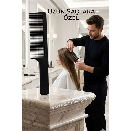 Mey İthalat® Profesyonel Antistatik Uzun Saç Kesim Tarağı – Isıya Dayanıklı ve Ergonomik 23 cm