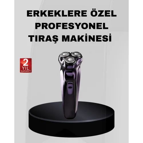 Mey İthalat® Profesyonel Şarjlı Tıraş Makinesi Ayarlanabilir Başlıklı Kablosuz