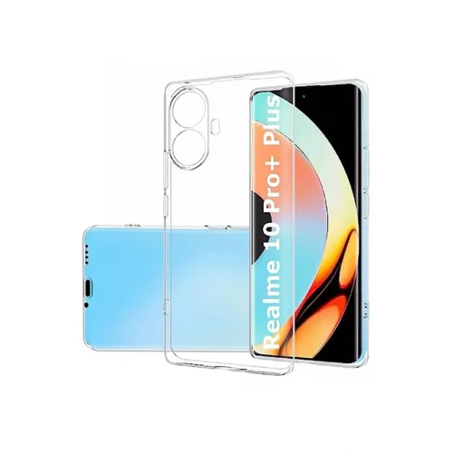 Mey İthalat®  Realme 10 Pro Plus 5G Kılıf Lüx Şeffaf Silikon