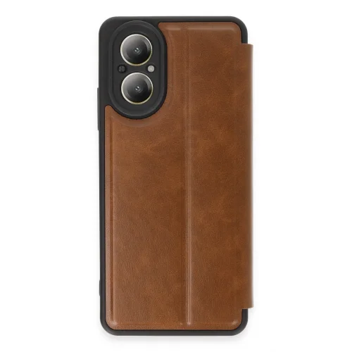 Mey İthalat®  Realme 12 Lite Kılıf Flip Cover - Taba