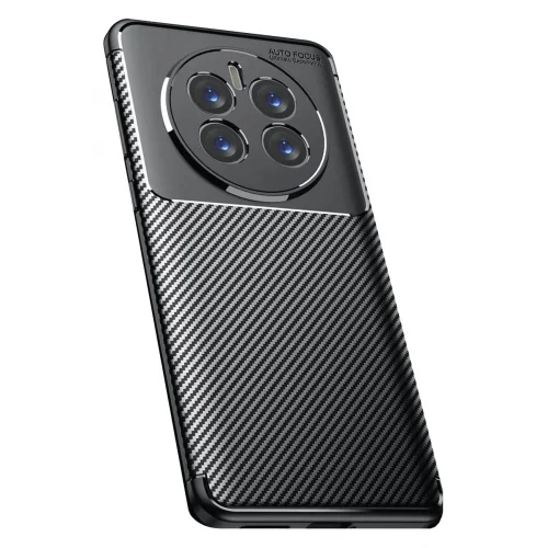 Mey İthalat®  Realme 12 Pro Plus Kılıf Auto Focus Karbon Kapak - Siyah