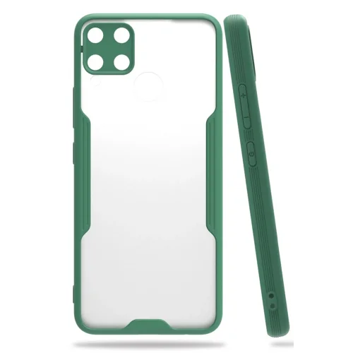 Mey İthalat®  Realme C15 Kılıf Platin Silikon - Yeşil