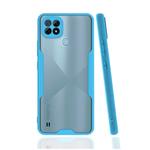 Mey İthalat®  Realme C21 Kılıf Platin Silikon - Mavi
