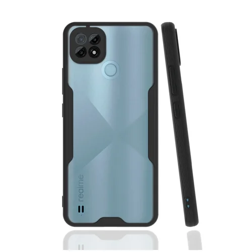 Mey İthalat®  Realme C21 Kılıf Platin Silikon - Siyah