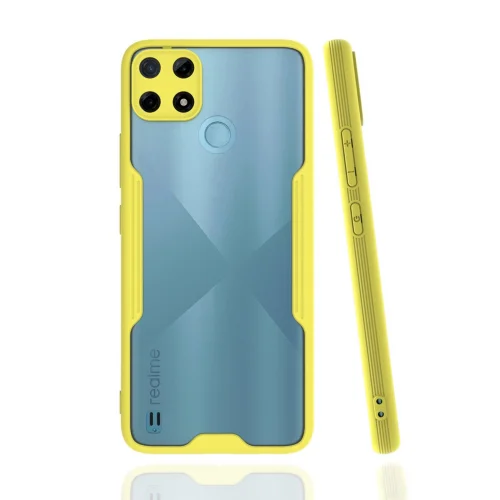 Mey İthalat®  Realme C25Y Kılıf Platin Silikon - Sarı