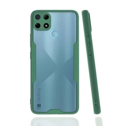 Mey İthalat®  Realme C25Y Kılıf Platin Silikon - Yeşil