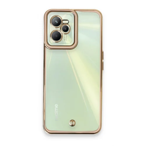 Mey İthalat®  Realme C35 Kılıf Liva Lens Silikon - Pudra