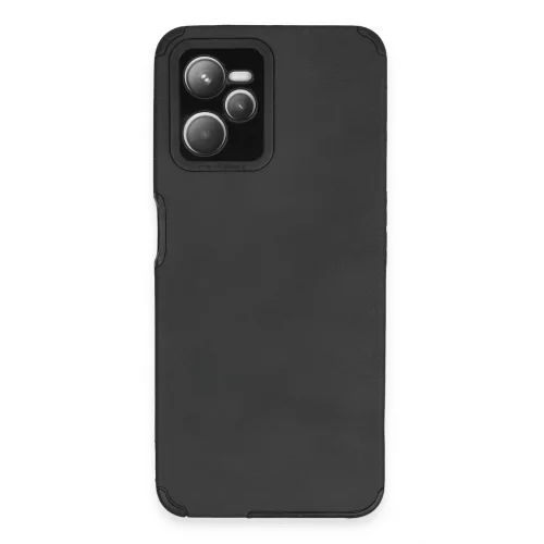 Mey İthalat®  Realme C35 Kılıf Loop Deri Silikon - Siyah