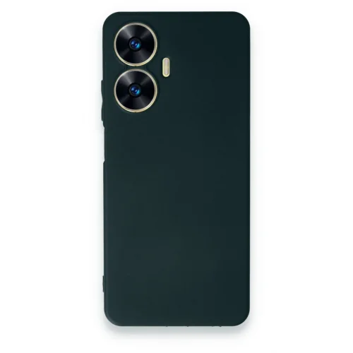 Mey İthalat®  Realme C55 Kılıf First Silikon - Koyu Yeşil