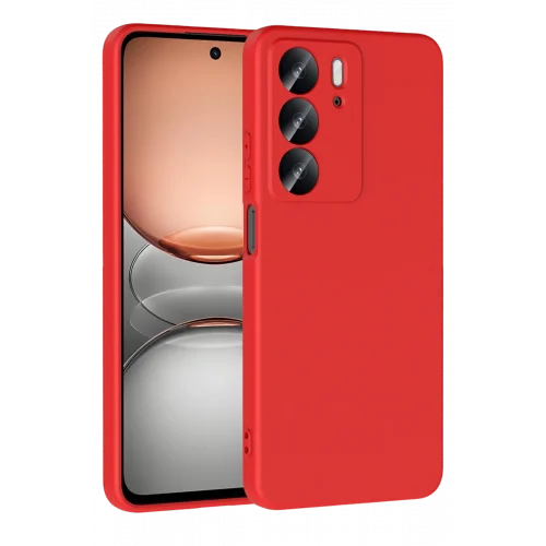 Mey İthalat®  Realme C75 4G First Silikon - Kırmızı