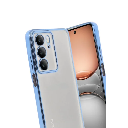 Mey İthalat®  Realme C75 4G Kılıf  Lensli Silikon - Açık Mavi