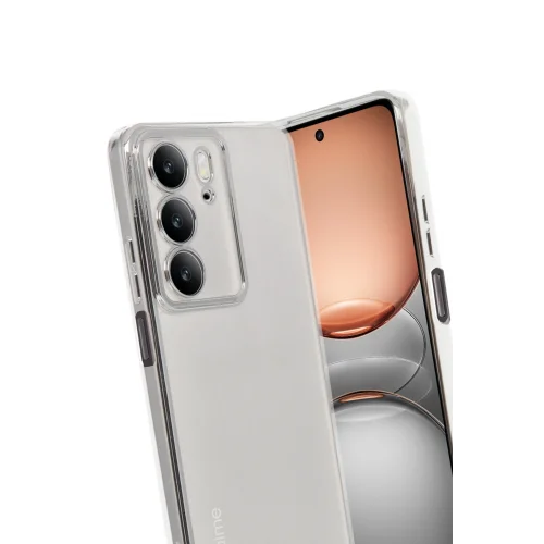 Mey İthalat®  Realme C75 4G Kılıf  Lensli Silikon - Gümüş