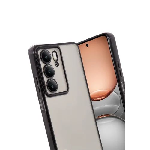 Mey İthalat®  Realme C75 4G Kılıf  Lensli Silikon - Siyah