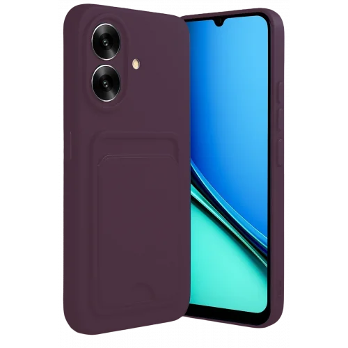 Mey İthalat®  Realme Note 60 Kelvin Kartvizitli Silikon - Derin Mor