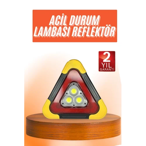 Mey İthalat® Reflektör Güneş Enerjili Taşınabilir Portatif Acil Güvenlik Işığı Araba Acil Uyarı Işığı