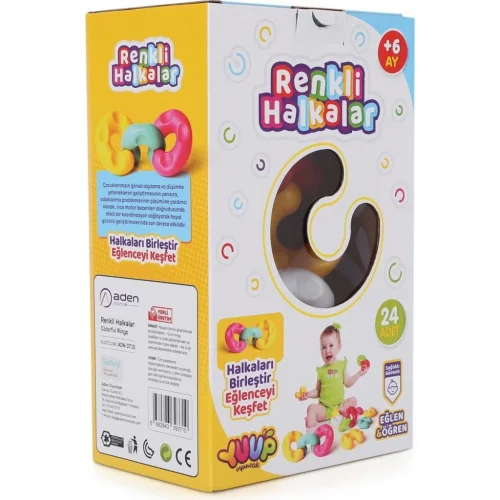 Mey İthalat® Renkli Halkalar 24 Parça