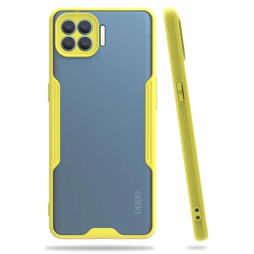 Mey İthalat®   Reno 4 Lite Kılıf Platin Silikon - Sarı