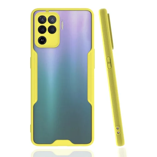 Mey İthalat®   Reno 5 Lite Kılıf Platin Silikon - Sarı