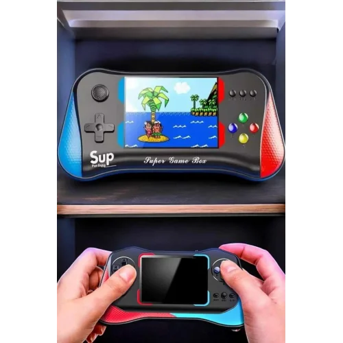 Mey İthalat® Retro 500 Oyunlu Nostaljik Oyunlu El Atari Gamebox Oyun Konsolu Çift Destekli