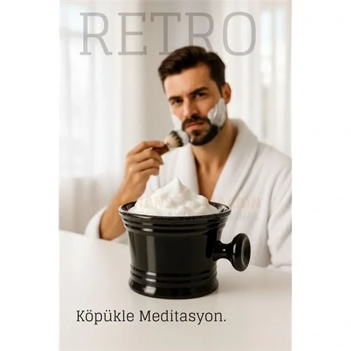 Mey İthalat® Retro Tıraş Tası Siyah