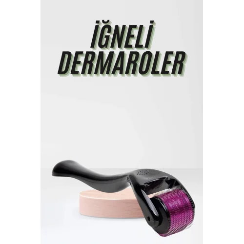 Mey İthalat® Saç Çıkarma Tarağı Dermaroller 540 Iğneli Roller 1 Mm Iğne Cilt Yüz Yenileme Bakım Seti