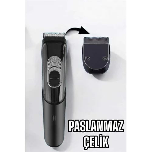 Mey İthalat® Saç Sakal Vücut Şarjlı Kablosuz Tıraş Makinesi Profesyonel Paslanmaz Çelik